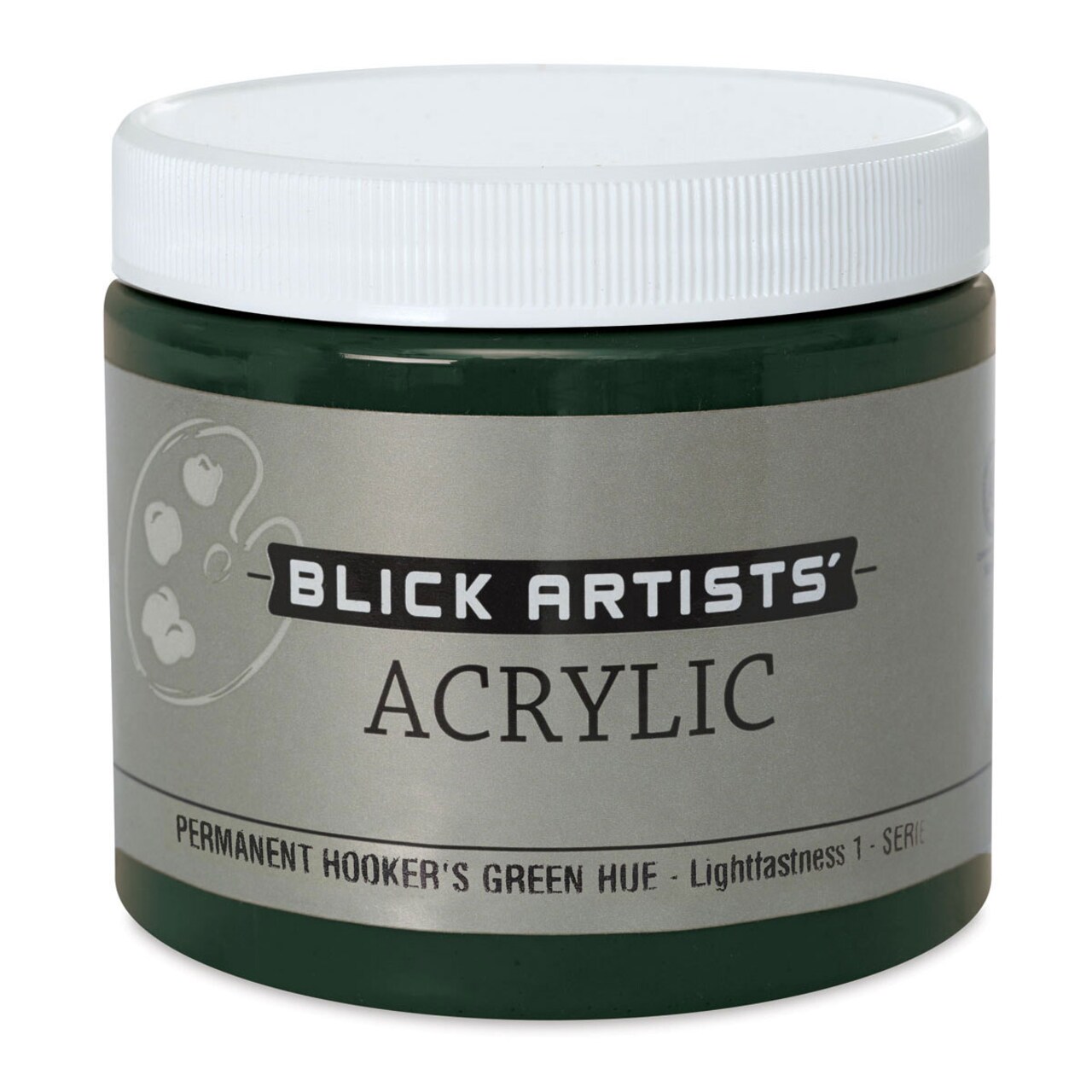 Blick Artists' Acrylic - Permanent Hooker's Green Hue, 16 oz jar
